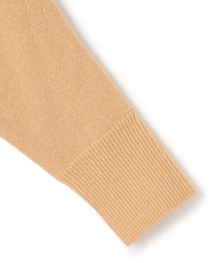 UNFILO 【洗える】ふわふわニット ラウンドヘム キャメル