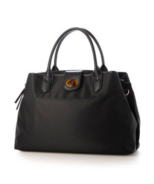 UNBILLION ペルケ perche / ナイロン×牛革付属ユーティリティ2wayトート ブラック