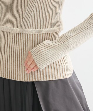 Green Parks ・ＡＮＤＳＥＡＲＣＨ　リブフェイクレイヤードニット Ivory