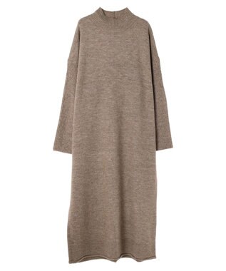 earth music&ecology ＦＬＵＦＦＹハイネックワンピース Mocha