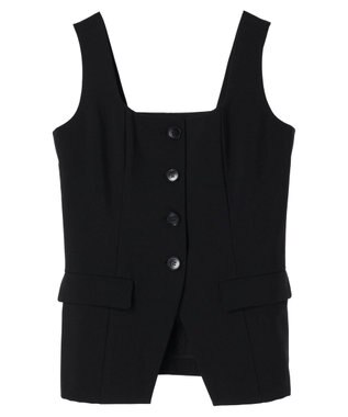 YECCA VECCA リネンライクビスチェベスト Black