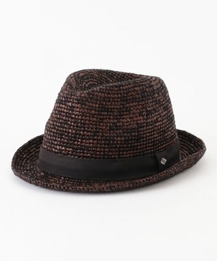 JOSEPH ABBOUD 【お洒落のアクセントに】ラフィアハット ダークブラウン系