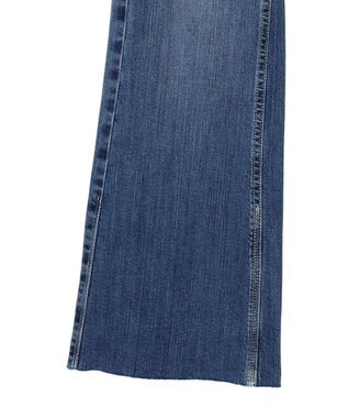 earth music&ecology セルフカットフレアデニムパンツ Medium Indigo