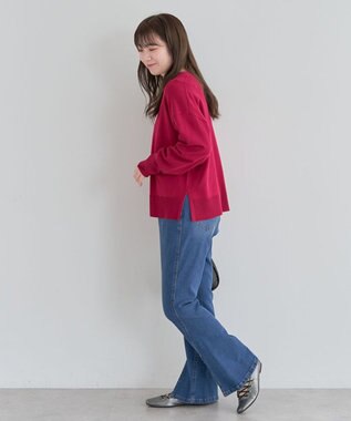 Green Parks 洗える　Ｖネックカーディガン Rose