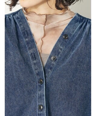 CRAFT STANDARD BOUTIQUE デニムギャザーヨークブラウス Indigo