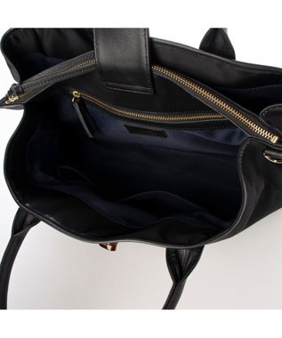 UNBILLION ペルケ perche / ナイロン×牛革付属ユーティリティ2wayトート ブラック