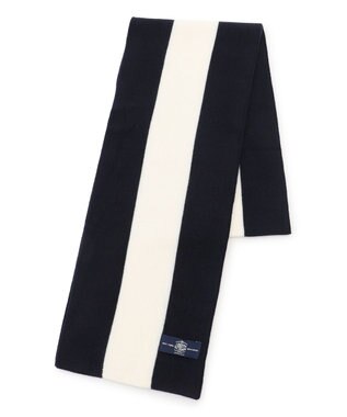 J.PRESS MEN 【J.PRESS ORIGINALS】【UNISEX】Wool Polyester Knit School Muffler ネイビー系1