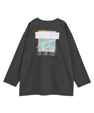 AMERICAN HOLIC Bright RipsロングTシャツ Charcoal Gray