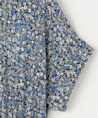 組曲 L フラワーレイヤープリント ワンピース ブルー系5