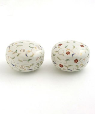 たち吉 【たち吉】色唐草蓋物〈２個〉美濃焼