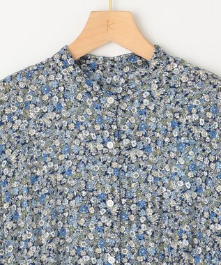 組曲 L フラワーレイヤープリント ワンピース ブルー系5