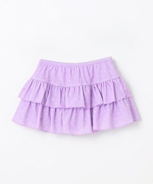 ANY KIDS 花柄×ドット柄 セパレート 水着 オフ花柄×ラベンダードット