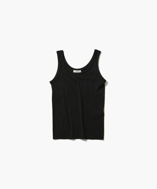 ATON FRESCA CIRCULAR RIB | タンクトップ BLACK