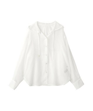 AMERICAN HOLIC シアーフーディーシャツ Off White