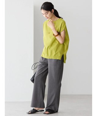 AMERICAN HOLIC ノースリーブニットプルオーバー Lime Green