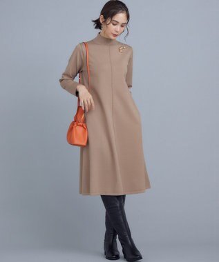 組曲 ELENAリラクシーニットワンピース ベージュ系