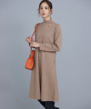 組曲 ELENAリラクシーニットワンピース ベージュ系