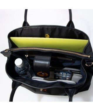 UNBILLION ペルケ perche / ナイロン×牛革付属ユーティリティ2wayトート ブラック