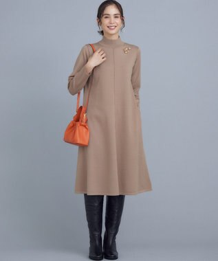 組曲 ELENAリラクシーニットワンピース ベージュ系