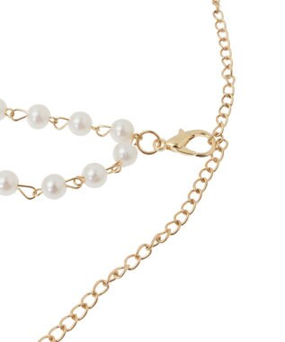earth music&ecology パールチェーンベルト Gold