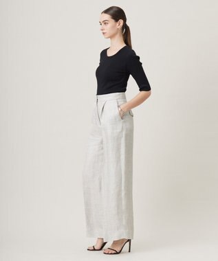 ICB 【洗える】4×2リブ プルオーバー ブラック系