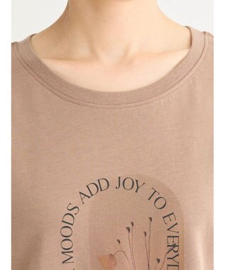 Green Parks フラワーフォトコンパクトプルオーバー Beige