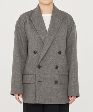 uncrave 【手洗い可】ウォッシャブル ツイード ジャコット（uncrave STANDARD） グレーツイード