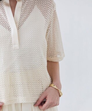 BEIGE， NIGELLA / 異素材MIXコットンレースブラウス Meringue