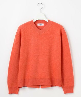 J.PRESS LADIES L 【洗える】FINE SWEAT ニット オレンジ系
