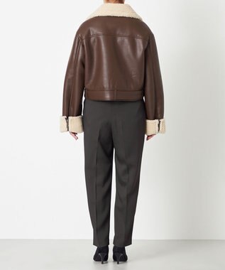 NAVE 【Nave】ヴィーガンムートン ライダースジャケット ブラウン系