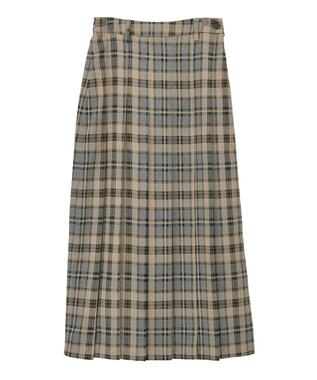 CRAFT STANDARD BOUTIQUE フロントプリーツスカート Check Gray