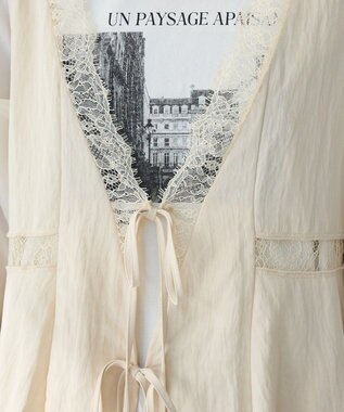 Green Parks ランジェリー風サテンビスチェ Ecru