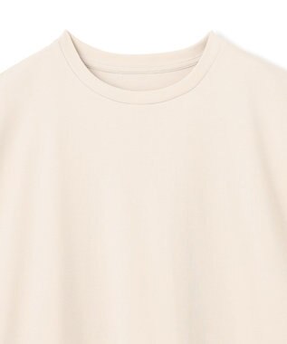 UNFILO BEAUTY FORM ロゴ刺繍フレンチスリーブTシャツ グレージュ[背面ロゴ]