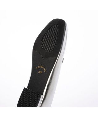 MODE ET JACOMO <noyau>スクエアトゥビット付きヒールローファー シルバー