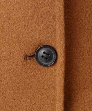 BEIGE， LEMOORE / ウールリバーフード付きロングジレ Caramel