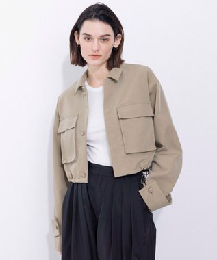  【Nave・セットアップ可/洗える/撥水】スパンツイル ショートジャケット