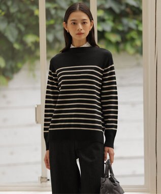 J.PRESS LADIES 【洗える】ハイネック フリル デコカラー 付け襟 ホワイト系1