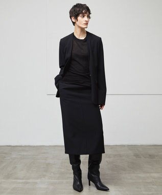 BEIGE， 【洗える】SORE / シアーコットンクルーネックカットソー Black