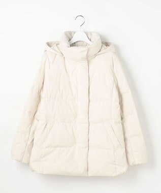 J.PRESS LADIES S 【洗える・2way】タフタダウン ミドル丈 コート アイボリー系