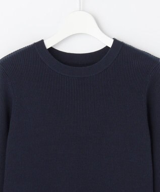 ANY SIS S ドッキングニット ワンピース ネイビー