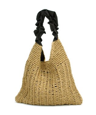 UNBILLION cachecache フリルワンハンドルペーパー手編みトート ブラック