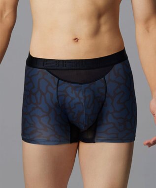 WACOAL MEN ボクサーパンツ 風が通ってムレ軽減。 ダブルエアスルータイプ 吸汗速乾 前閉じ GT3910 /ブロス バイ ワコールメン チャコールグレー