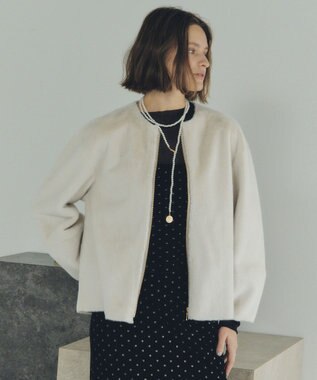 YECCA VECCA ボリューム袖フェイクファーコート