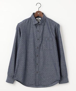  【オーガニックコットン】ダンガリープリント シャツ