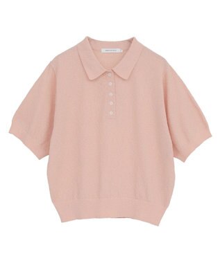 AMERICAN HOLIC ブークレ半袖ニットトップス Navy