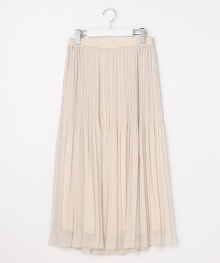 ANY SIS シャイニープリーツ スカート ベージュ