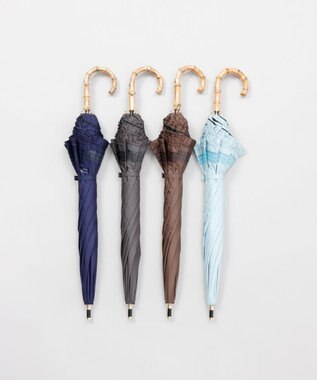 AURORA 【MACKINTOSH LONDON（マッキントッシュ ロンドン）】フリルオーガンジータック加工晴雨兼用パラソル（長傘） ミントグリーン