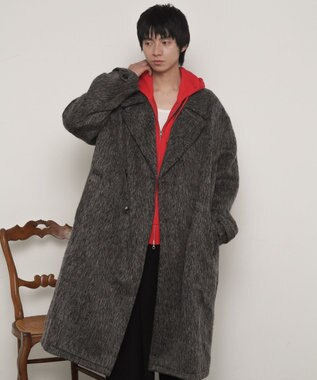 WEGO シャギーオーバーコート グレー