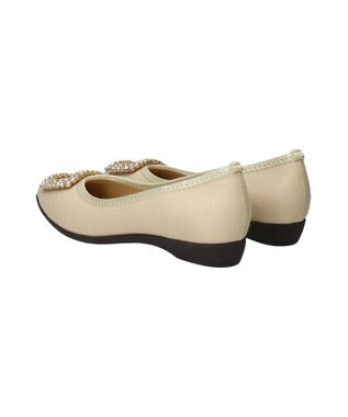 Bridget Birkin ＜2E＞【Bridget Birkin Walk】ビジューモチーフポインテッドパンプス ベージュ雑材