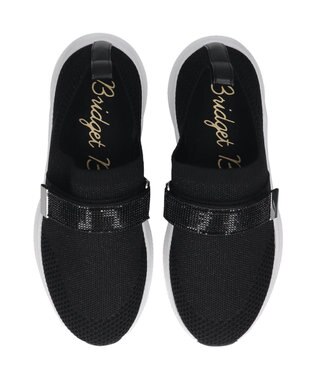 Bridget Birkin 【Bridget Birkin】ベルトストーンニットスニーカー ブラック